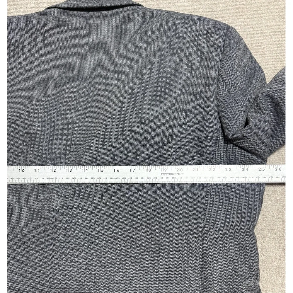 Awearness Kenneth Cole Blazer Mens 48R Gray‎ Classic Fit Herringbone Wool Blend